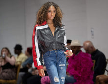 Load image into Gallery viewer, Women's Crop Moto Jacket