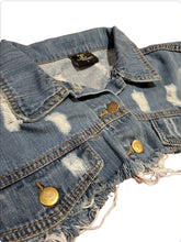 Load image into Gallery viewer, Women's Denim Crop Jacket