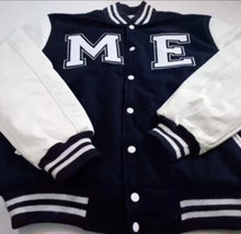 Load image into Gallery viewer, ME Leather Sleeve Varsity Jacket