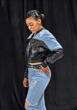 Load image into Gallery viewer, Denim and Leather Jacket