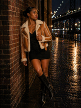 Load image into Gallery viewer, Womens Shearling Jacket
