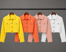 Load image into Gallery viewer, Cotton Denim Crop Jacket