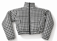 Load image into Gallery viewer, Women's Houndstooth Crop Jacket