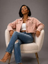 Load image into Gallery viewer, Cotton Denim Crop Jacket