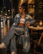 Load image into Gallery viewer, Ladie's Long Denim Coat