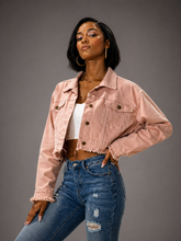 Load image into Gallery viewer, Cotton Denim Crop Jacket