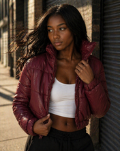 Load image into Gallery viewer, Women's Puffer Crop Jacket