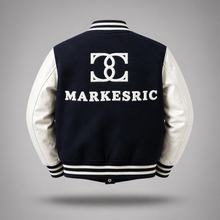 Load image into Gallery viewer, ME Leather Sleeve Varsity Jacket