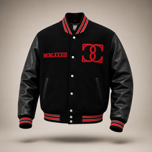 Load image into Gallery viewer, Black Varsity Jacket