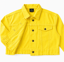 Load image into Gallery viewer, Cotton Denim Crop Jacket

