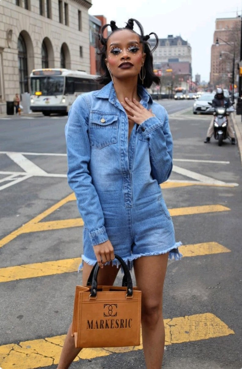 Women's Denim Romper