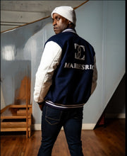 Load image into Gallery viewer, ME Leather Sleeve Varsity Jacket
