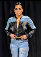 Load image into Gallery viewer, Denim and Leather Jacket
