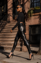 Load image into Gallery viewer, Noir Sculpt PU leggings

