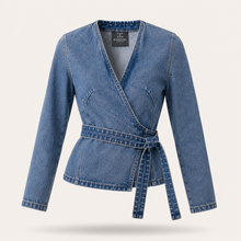 Load image into Gallery viewer, Denim Wrap Jacket
