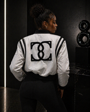 Load image into Gallery viewer, Black and White Leather Crop
