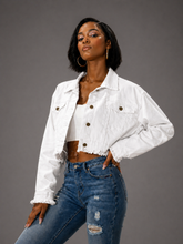 Load image into Gallery viewer, Cotton Denim Crop Jacket
