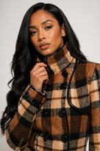 Load image into Gallery viewer, Womens Plaid Coat
