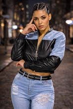 Load image into Gallery viewer, Denim and Leather Jacket
