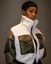 Load image into Gallery viewer, Womens High Collar Crop jacket
