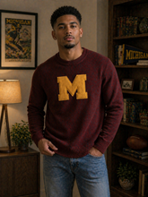 Load image into Gallery viewer, Chenille "M" Knit Sweater
