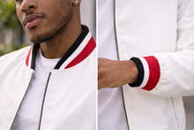 Load image into Gallery viewer, Mens Classic White Leather Jacket

