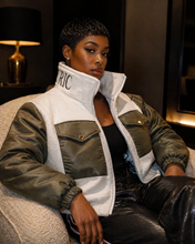 Load image into Gallery viewer, Womens High Collar Crop jacket
