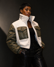 Load image into Gallery viewer, Womens High Collar Crop jacket
