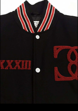 Load image into Gallery viewer, Black Varsity Jacket
